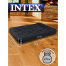 Надувной матрас INTEX Pillow Rest Classic Fiber-Tech 64150, 152×203×25 см, со встроенным насосом